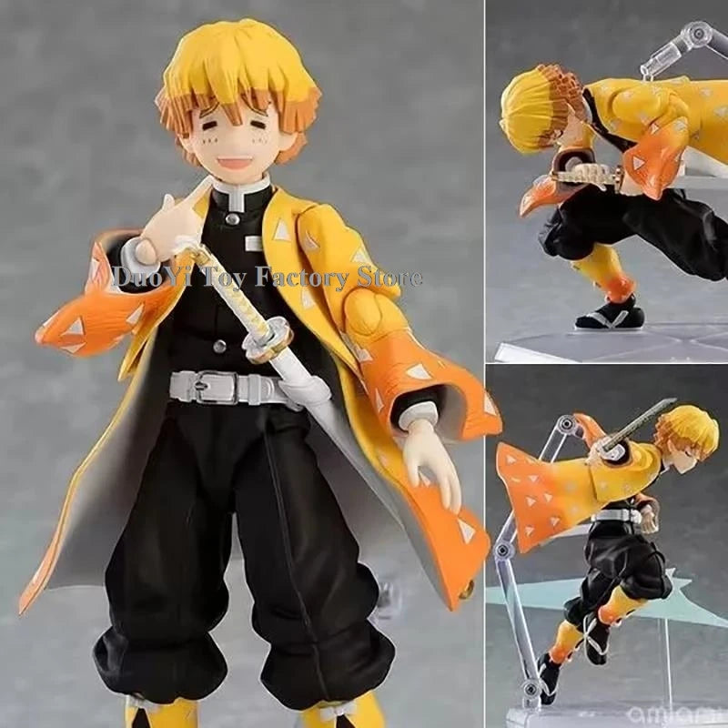Figma Demon Slayer Figure Kimetsu no Yaiba Rengoku Kyoujurou 553 Tanjirou 498 Kamado Nezuko Kamado 508 Agatsuma Zenitsu 522 Toys