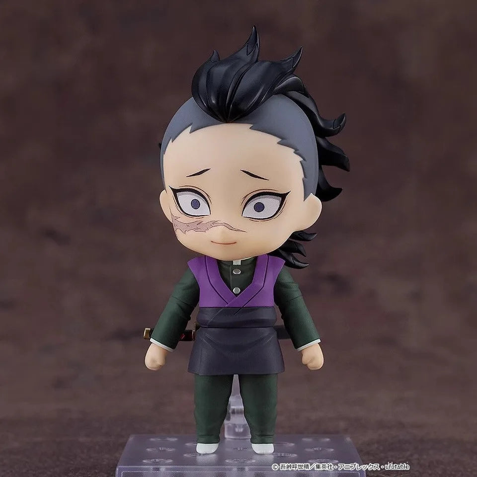 Q Version 2505# Shinazugawa Genya Figures Anime Demon Slayer Collection Swappable Faces Model Doll Set Toy Gift Regular Version