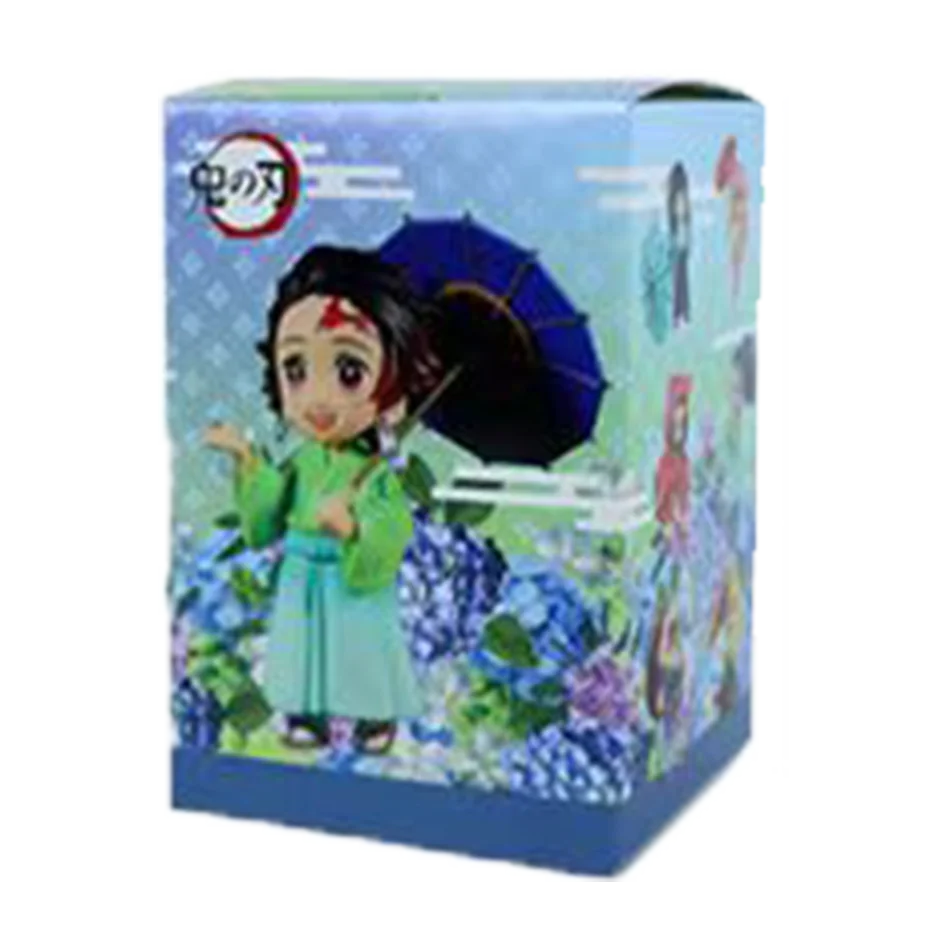 New Anime Figure Demon Slayer Figures Kimetsu No Yaiba Doll Plum Rain Series Blind Box Figurine Warrior Action Figure Model Toys