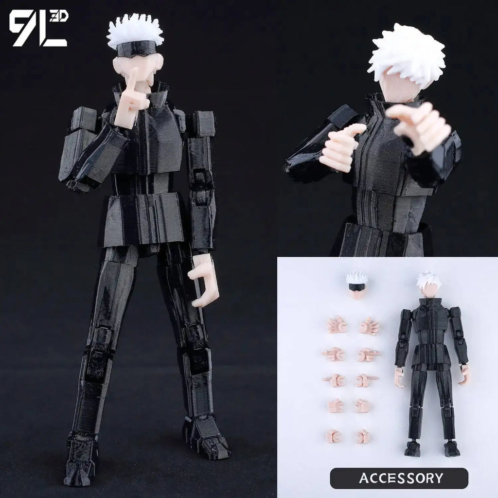9L3D Printed Demon Slayer AKAZA Tanjiro Kamado Lucky Dummy 13 Movable Shapeshift Action Figures Mannequin Toys for Anime Fans