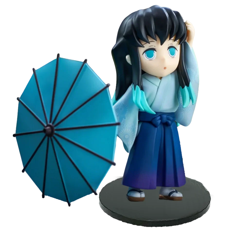 New Anime Figure Demon Slayer Figures Kimetsu No Yaiba Doll Plum Rain Series Blind Box Figurine Warrior Action Figure Model Toys
