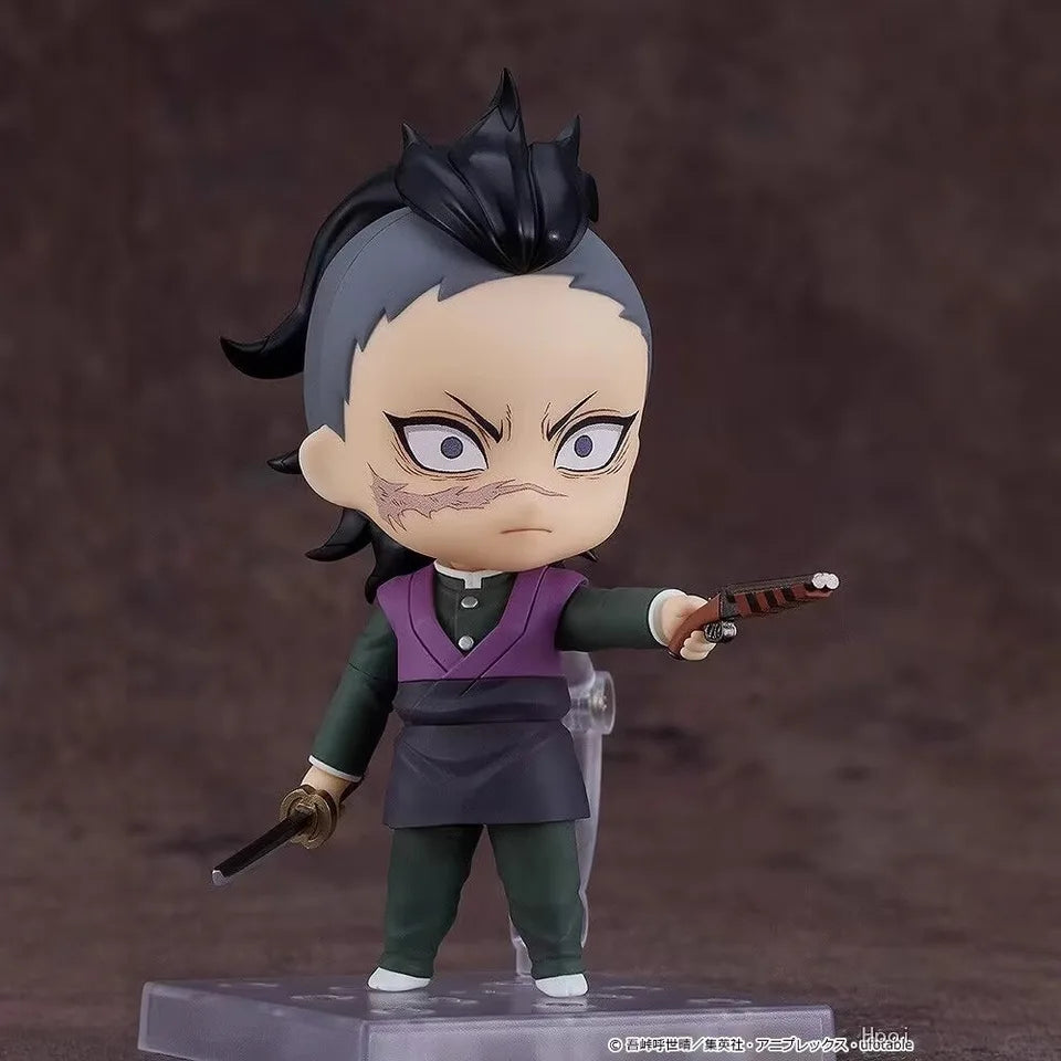 Q Version 2505# Shinazugawa Genya Figures Anime Demon Slayer Collection Swappable Faces Model Doll Set Toy Gift Regular Version